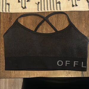 Aerie Offline Black Strappy Sports Bra